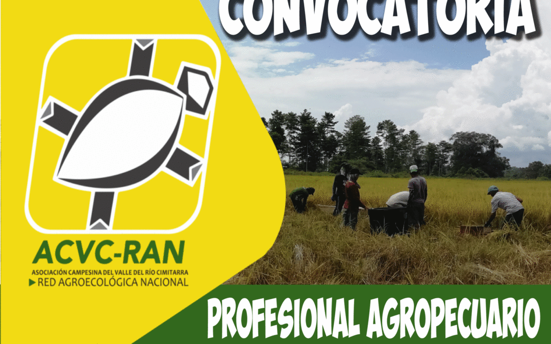 CONVOCATORIA: PROFESIONAL AGROPECUARIO EN EL MUNICIPIO DE CANTAGALLO